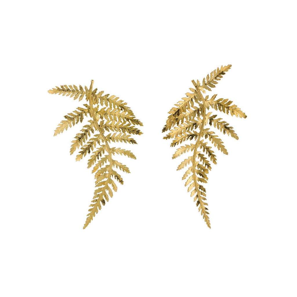 A.M. Statement Fern Earrings Gold