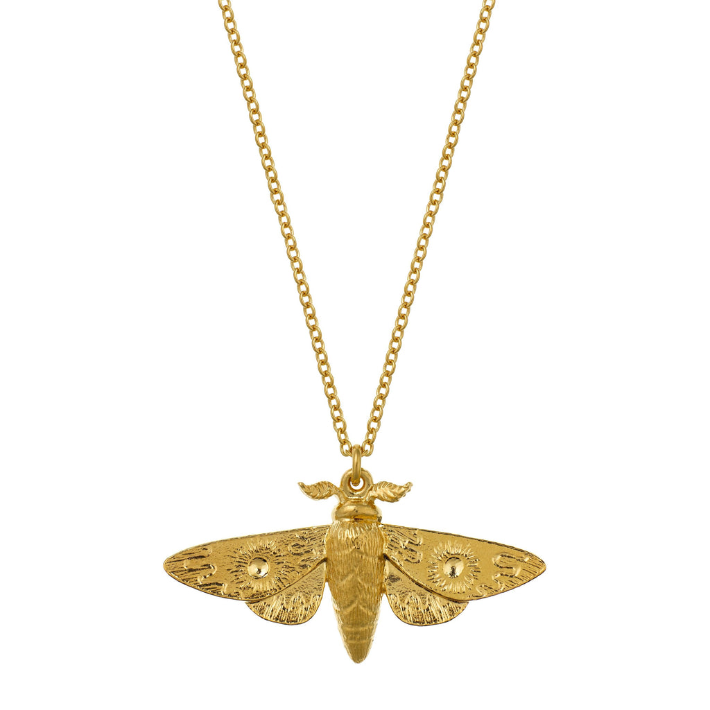 A.M. Moth Necklace Gold