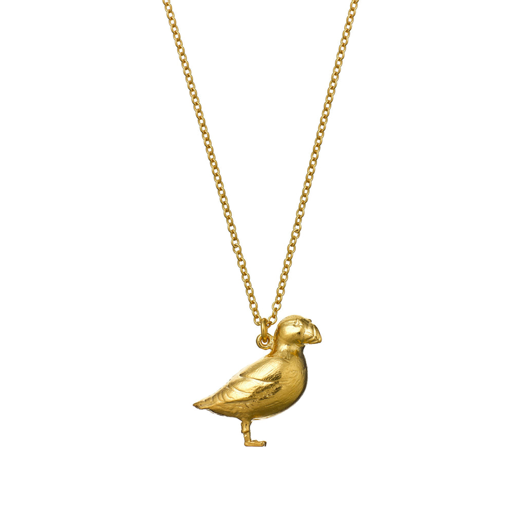 A.M. Puffin Necklace Gold