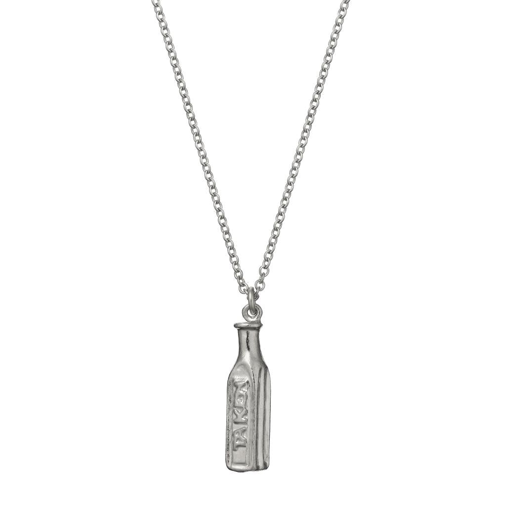 A.M. “Not To Be Taken” Poison Bottle Necklace Silver