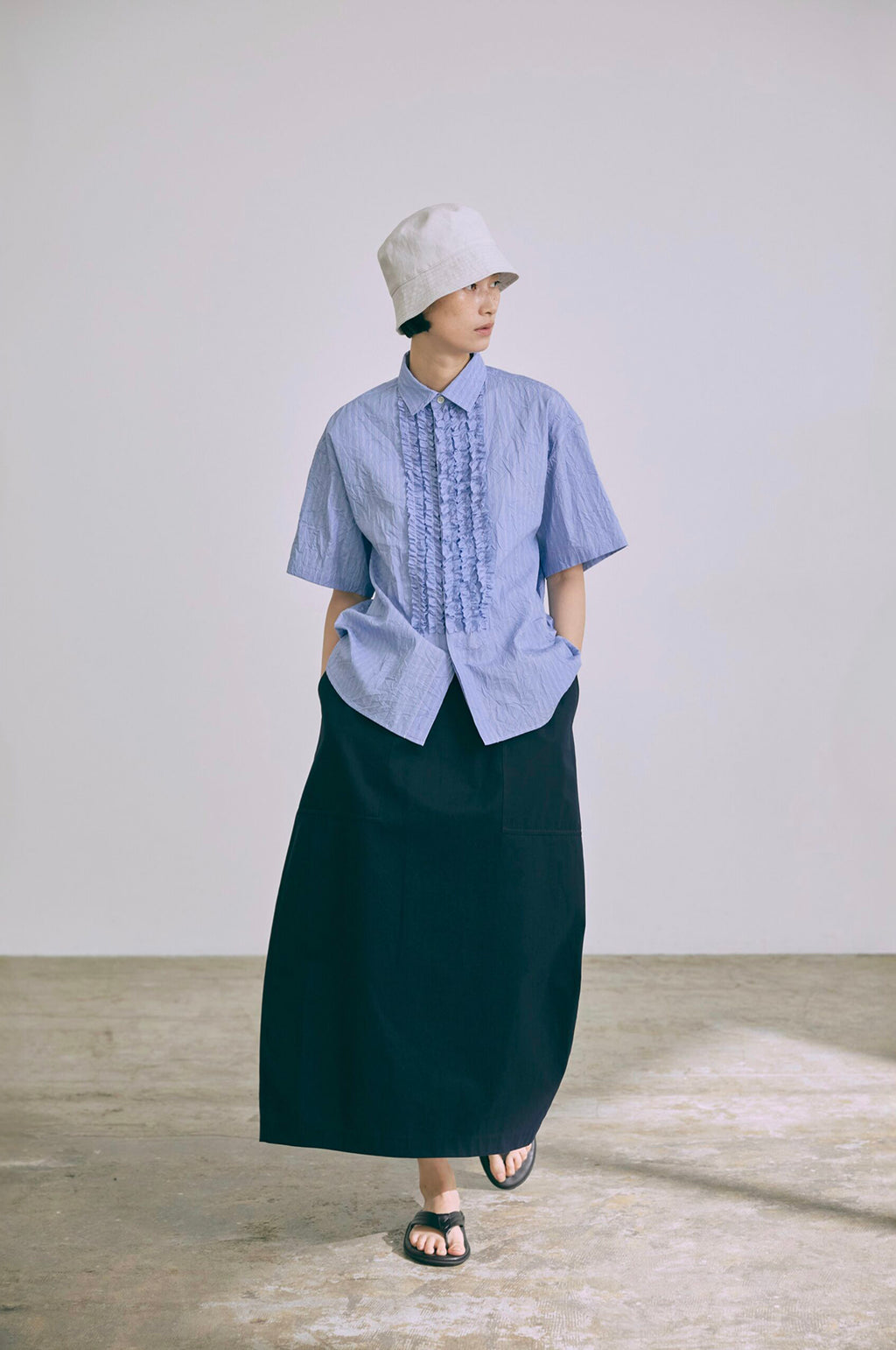 Shell Chino Skirt Navy