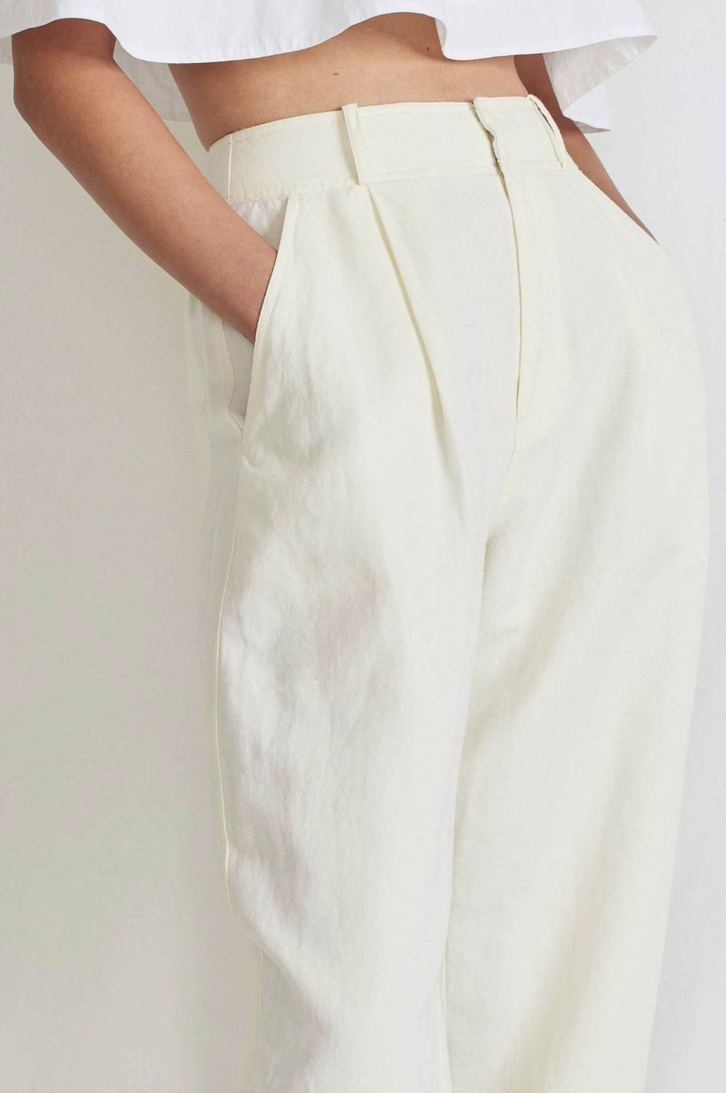 Bari Crop Trouser Cream