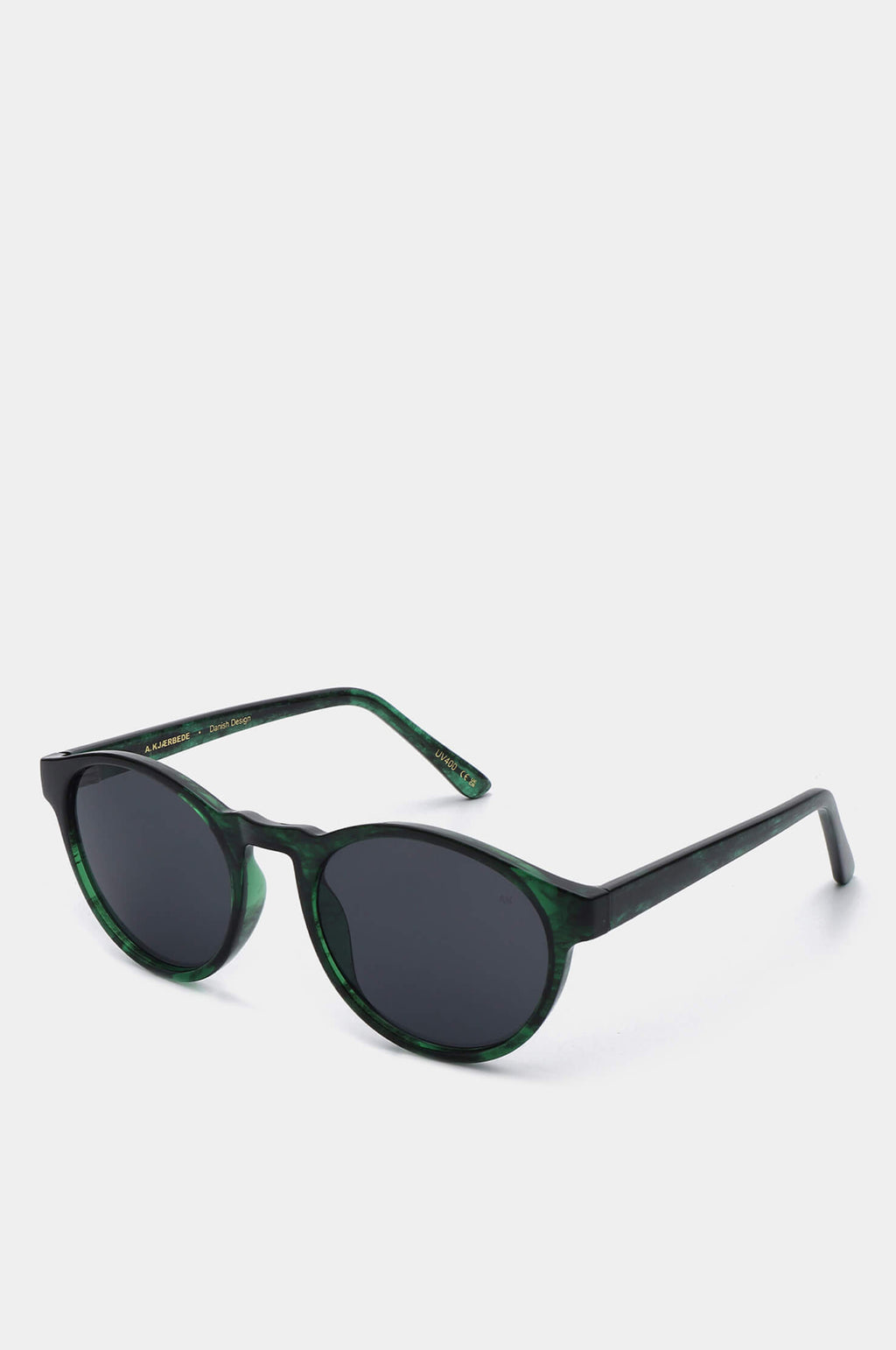Marvin Sunglasses Green Marble Transparent