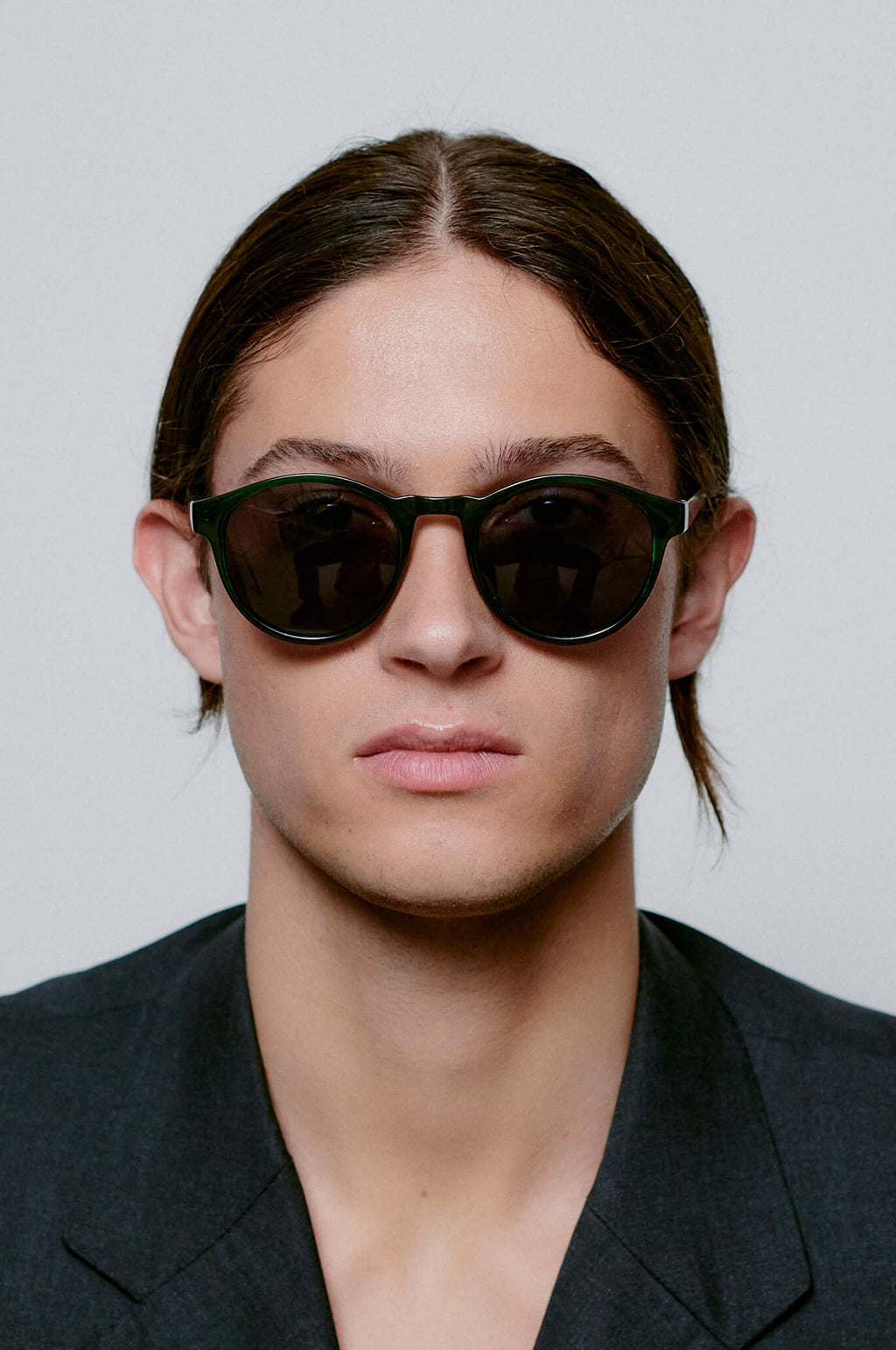 Marvin Sunglasses Green Marble Transparent