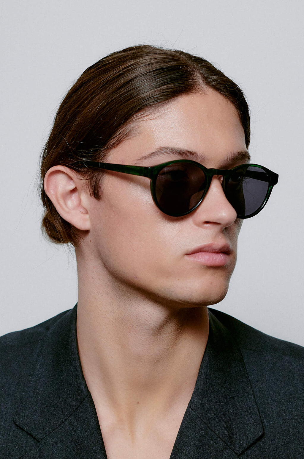 Marvin Sunglasses Green Marble Transparent