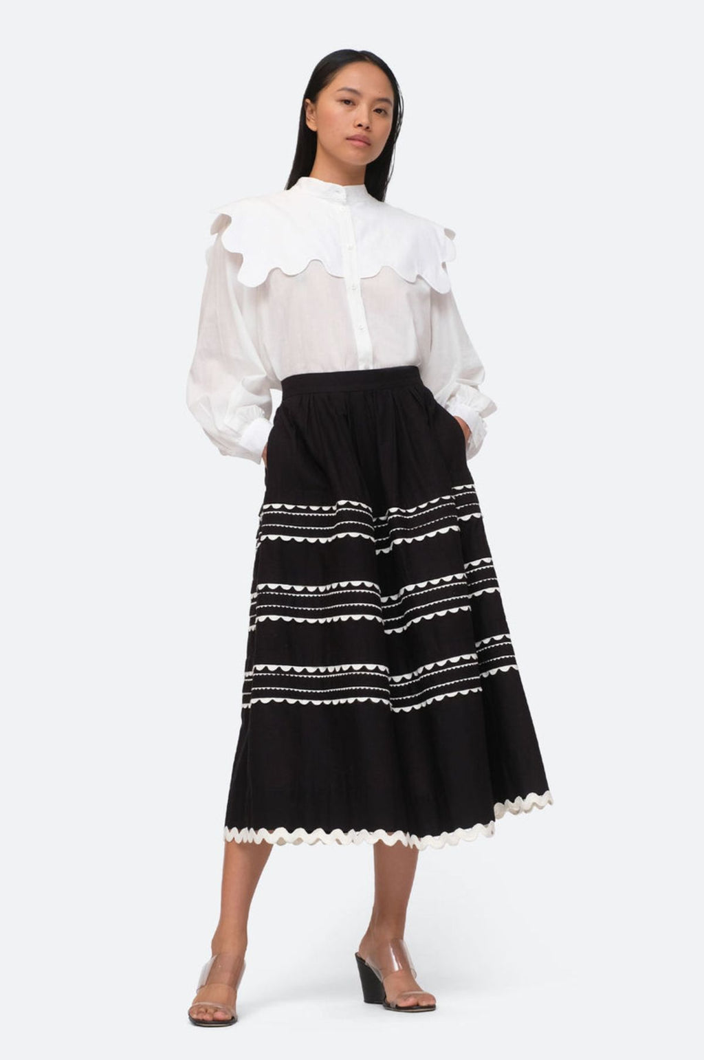 Ryleigh Ric Rac Skirt Black