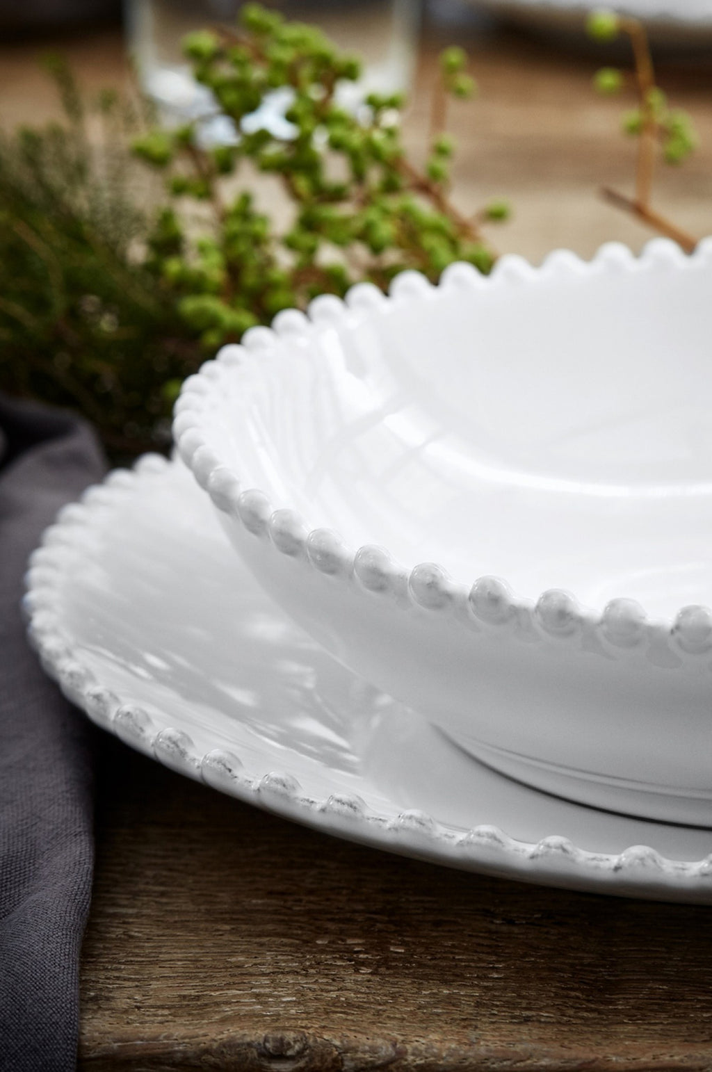 Pearl White Pasta Bowl