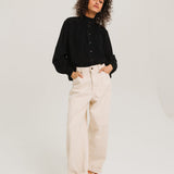 Soline Velvet Blouse Noir