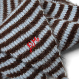 Tie Front Hood Blue & Choc Stripe