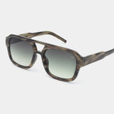 Kaya Sunglasses Striped Horn