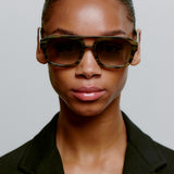 Kaya Sunglasses Striped Horn