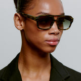 Kaya Sunglasses Striped Horn