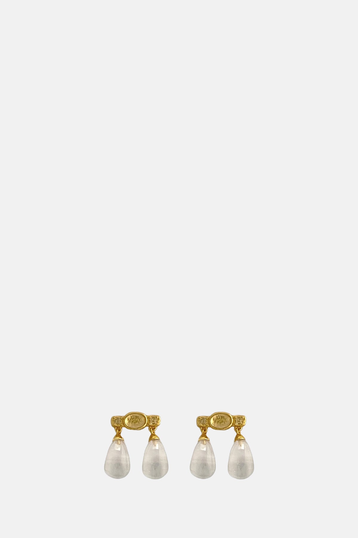 ABOAB Clear Quartz Era Gold Earrings.