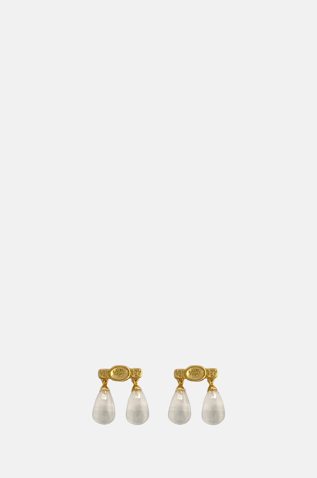 ABOAB Clear Quartz Era Gold Earrings.