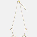 ABOAB Clear Quartz Quintet Gold Necklace.