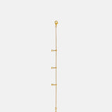 ABOAB Clear Quartz Triangle Trio Gold Bracelet.