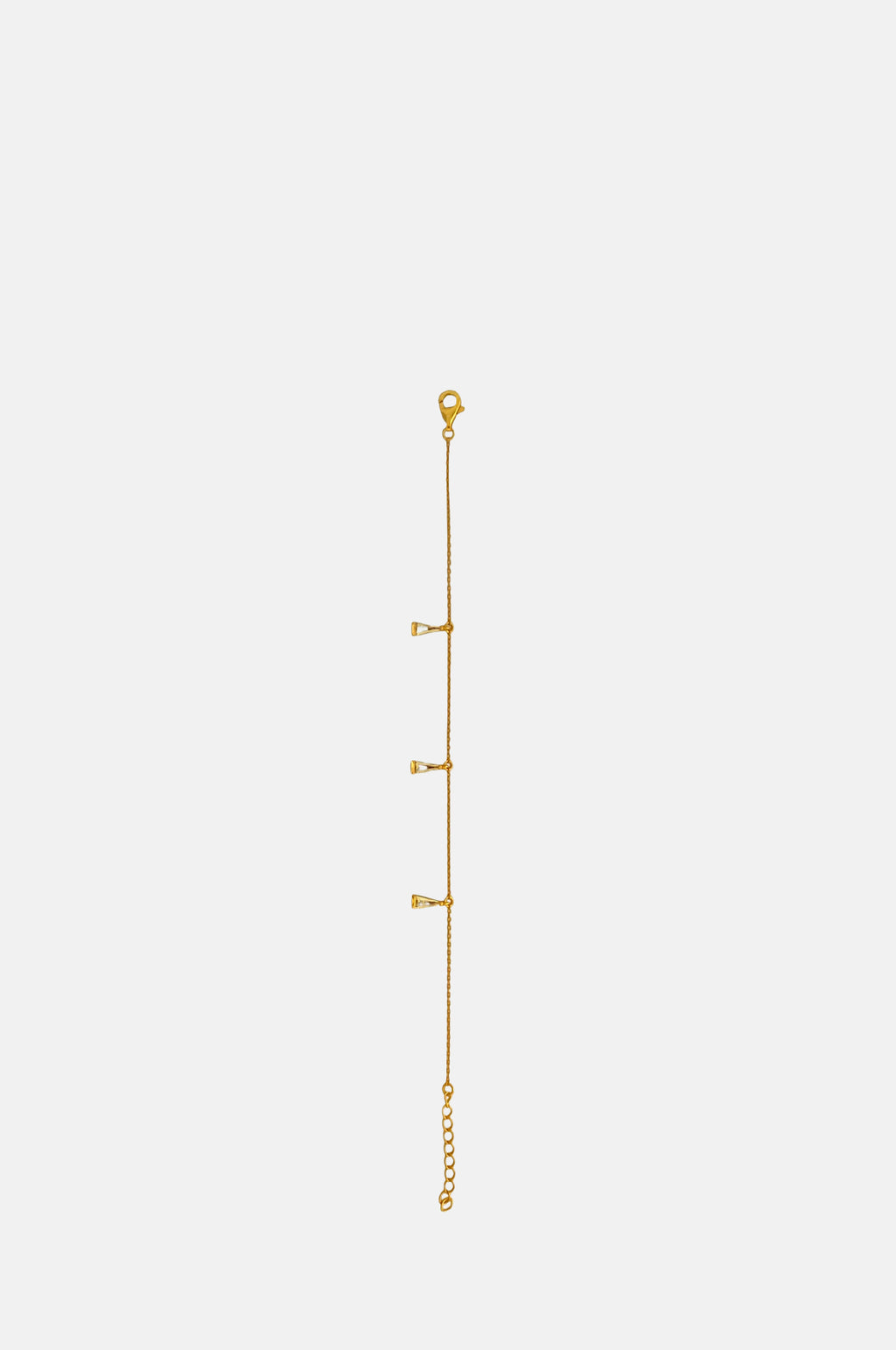 ABOAB Clear Quartz Triangle Trio Gold Bracelet.