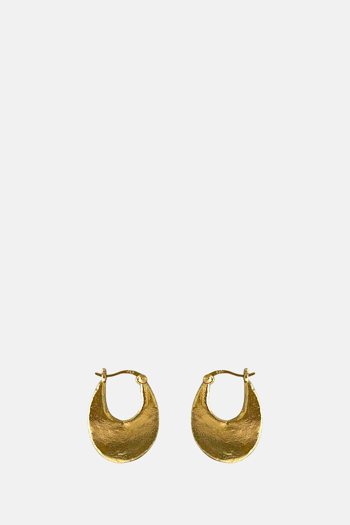 ABOAB Oval Round Hole Gold Hoops.