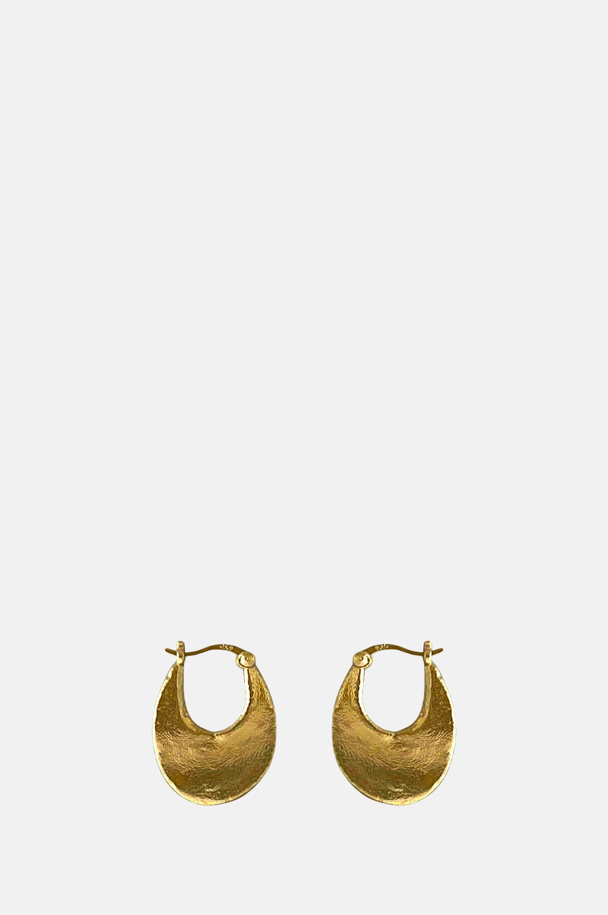 ABOAB Oval Round Hole Gold Hoops.
