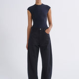 Luna Trouser Structured Twill Obscura