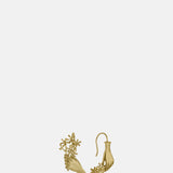 Alex Monroe Asymmetric Gift of Flowers Bouquet Drop Earrings Gold.