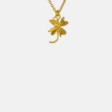 Alex Monroe Baby Lucky Clover Necklace Gold.