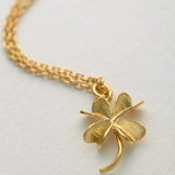 Baby Lucky Clover Necklace Gold