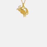 Alex Monroe Cheeky Crab Necklace with Diamond Gold.