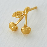 Cherry Single Stud Earring Gold