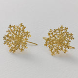 Cow Parsley Bloom Hook Earring Gold