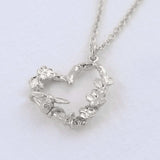 Floral Heart Necklace with Itsy Bitsy Bee Silver