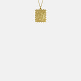 Alex Monroe Floral Stamp Necklace Gold.