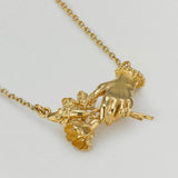 Gift of Flowers In-line Necklace Gold