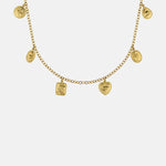 Alex Monroe Gratitude for Nature Small Charm Necklace Gold.