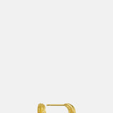 Alex Monroe Kissing Seed Huggie Hoop Earrings Gold Plate.
