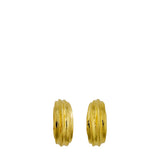Kissing Seed Huggie Hoop Earrings Gold Plate