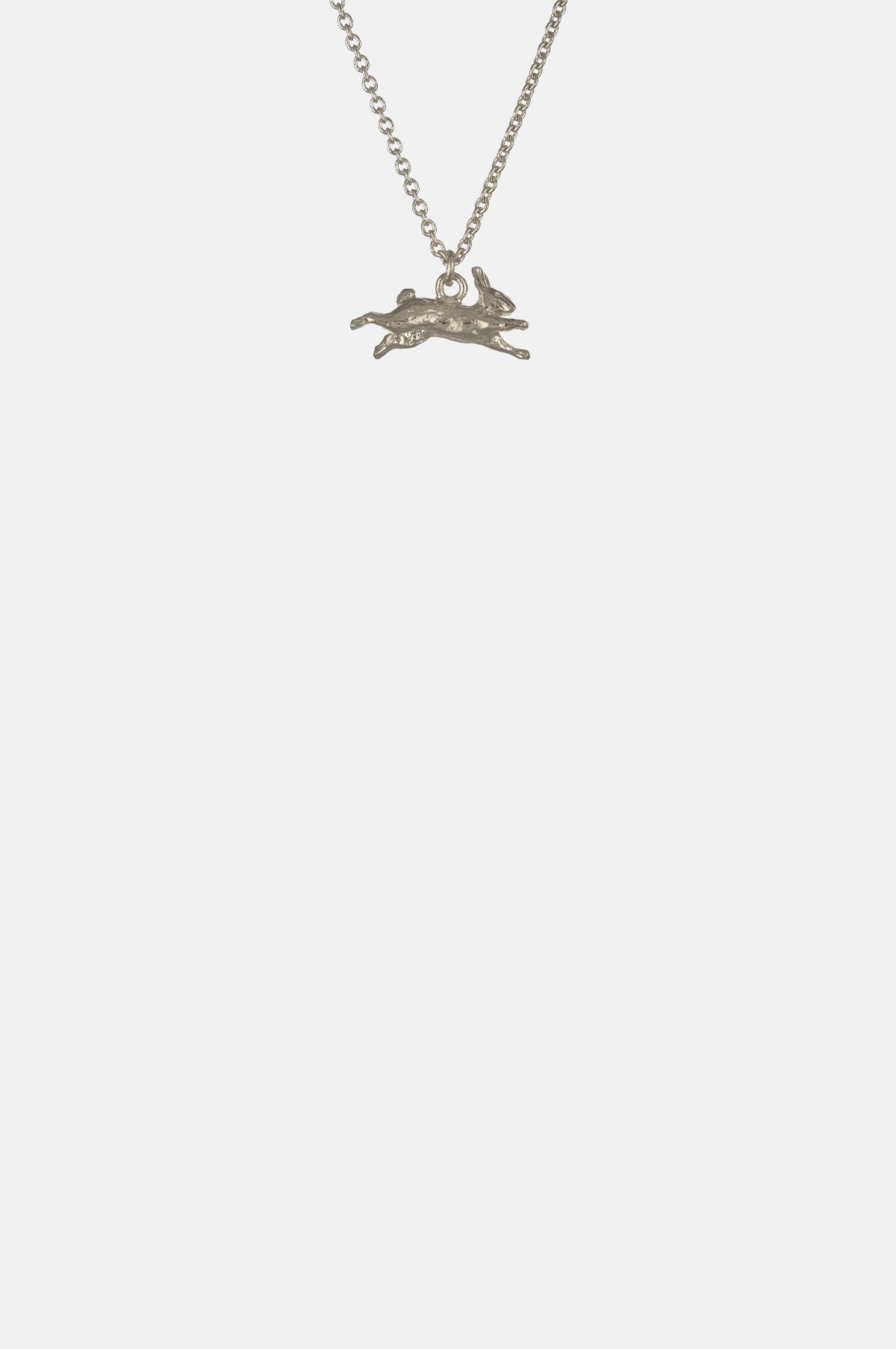 Alex Monroe Leaping Rabbit Necklace Silver.