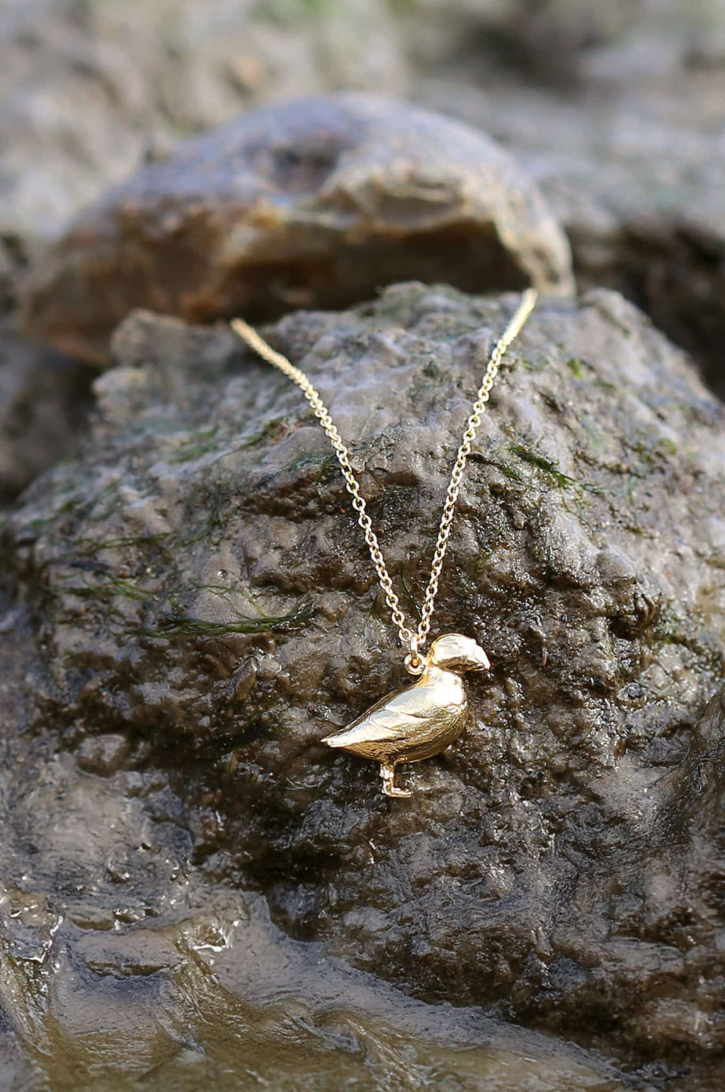 Puffin Necklace Gold