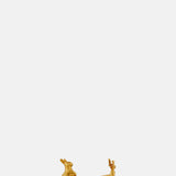 Alex Monroe Rabbit and Carrot Asymmetric Earrings Gold.