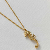 Seahorse Necklace Gold