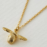 Teeny Tiny Bumblebee Necklace 18ct Solid Gold