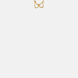 Alex Monroe Teeny Tiny Linked Heart in Line Necklace 18ct Solid Gold.