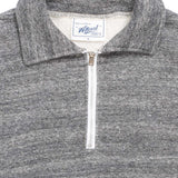 Loopwheel Quarter Zip Sweatshirt Dark Grey