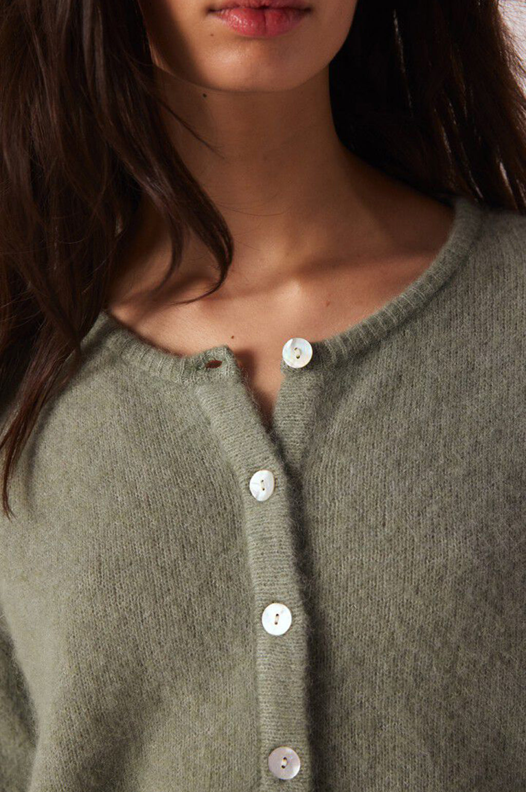 Vitow Cardigan Kaki Multichine