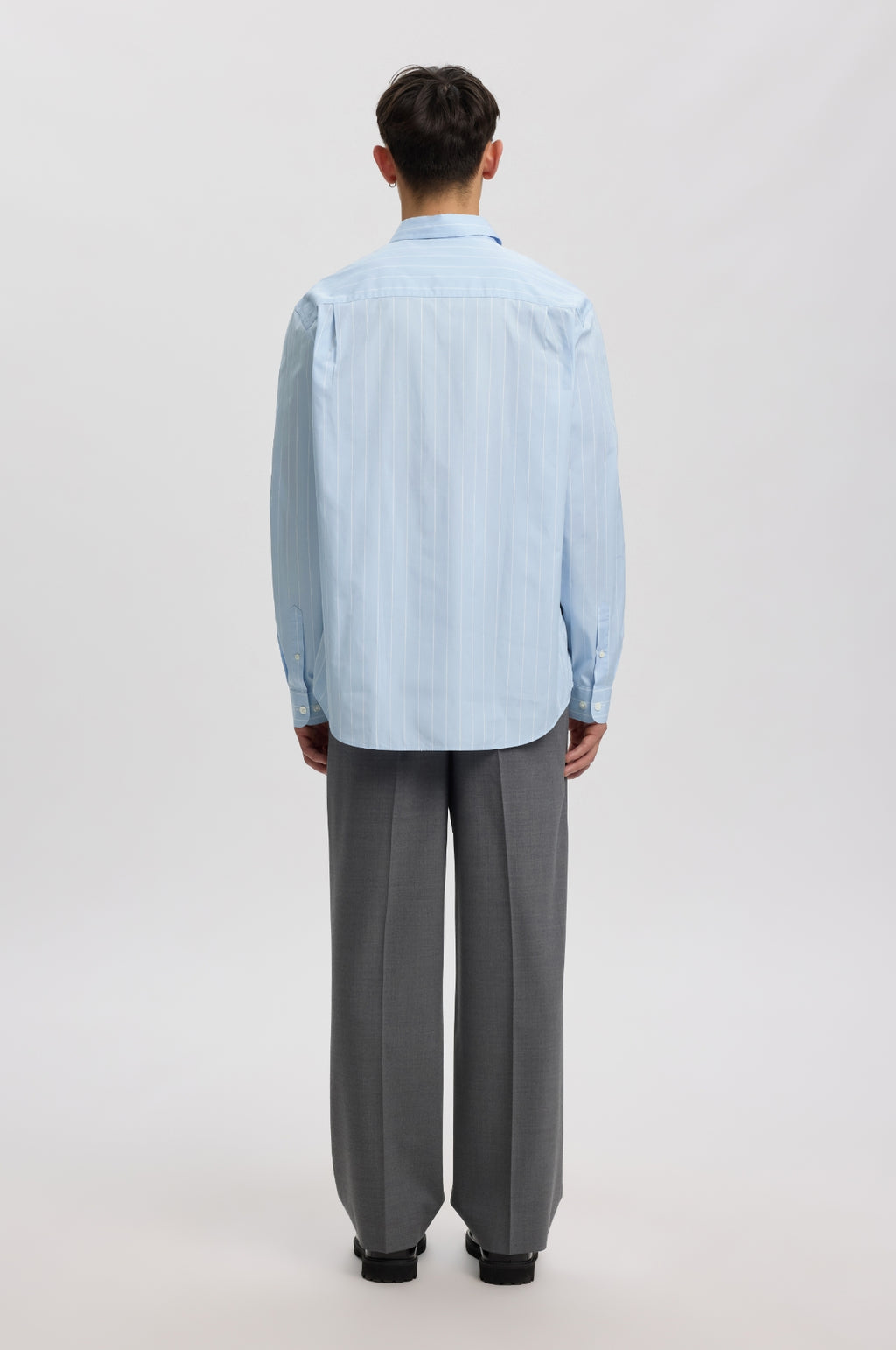 Anraslund Classic Stripe LS Shirt Cashmere Blue