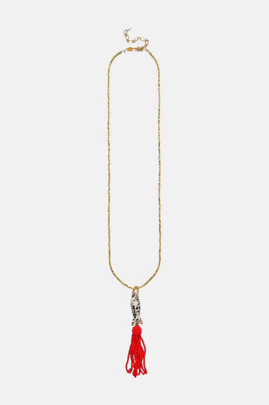 Dalmatian Tassel Fishy Necklace