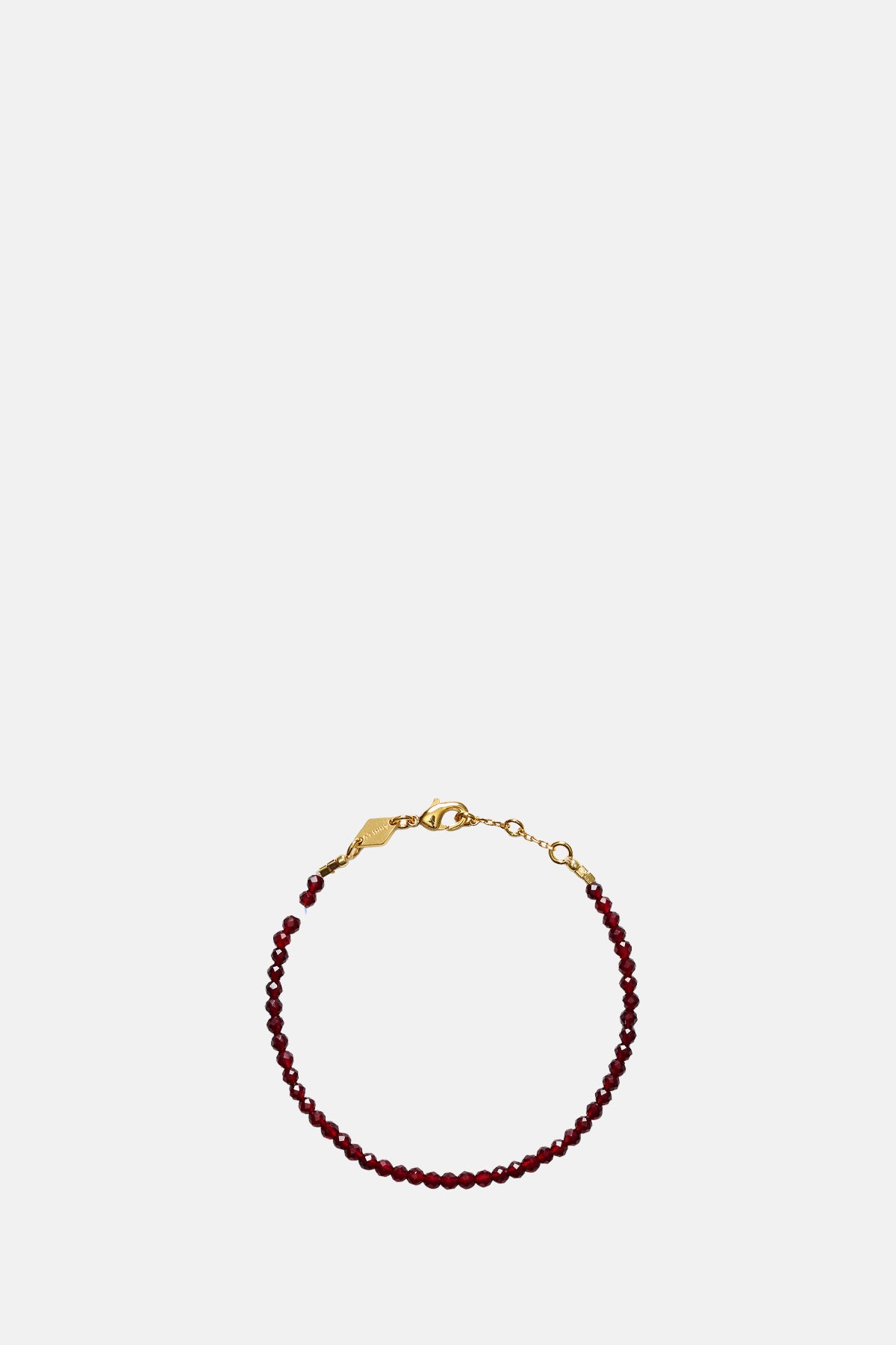 Anni Lu Deep Burgundy Tan Line Bracelet.