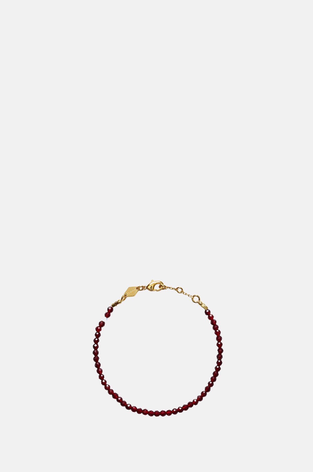 Anni Lu Deep Burgundy Tan Line Bracelet.