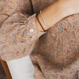Deep Burgundy Tan Line Bracelet