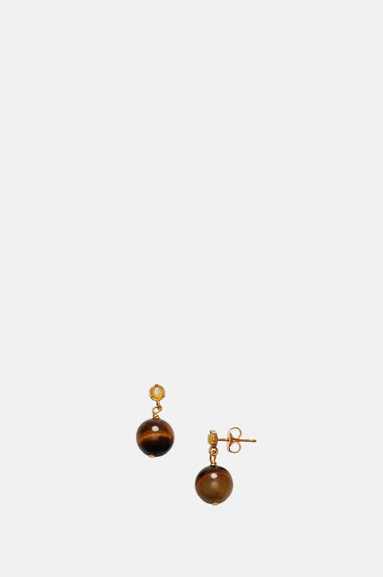 Eye of the Tiger Ball Earrings